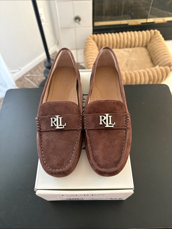Ralph Lauren Shoes - Ralph Lauren Brown Suede RLL Logo Loafers
